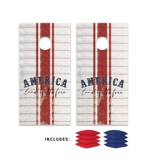 Land Of The Free Bag Boards Set With Bags